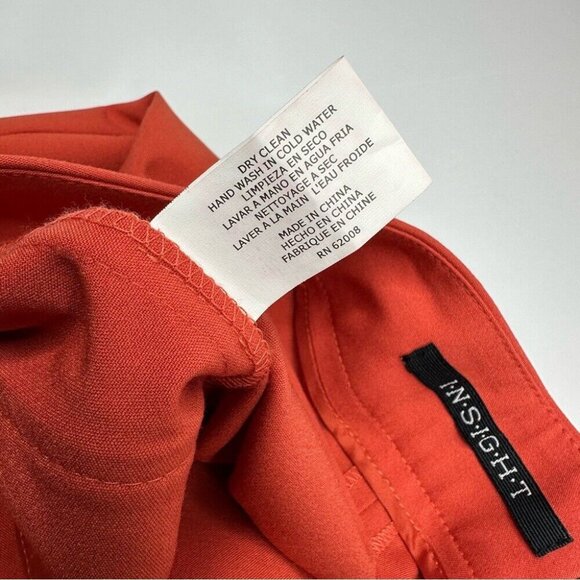Insight NY Women's Orange Mid-Rise Straight Leg Business Casual Pant 6/W31/L20.5 - Picture 6 of 12